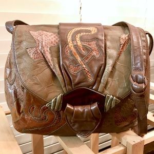 Sharif brown leather purse